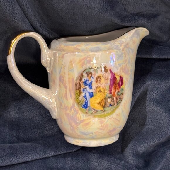 Epiag D. F. 1804 Boheme Czech Republic Victorian Gold Trim Creamer Pitcher - Picture 1 of 13